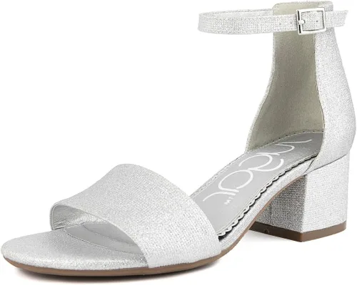 Sugar Zapato de vestir de tacón bajo de dos piezas para mujer, con correa al tobillo, sandalias de tacón -Noelle