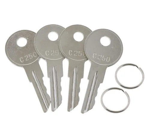 JEENDA 4 llaves de encendido C250 reemplazan 089216-001 170151-001 compatibles con carretilla elevadora Crown Ford/New Holland Massey Ferguson