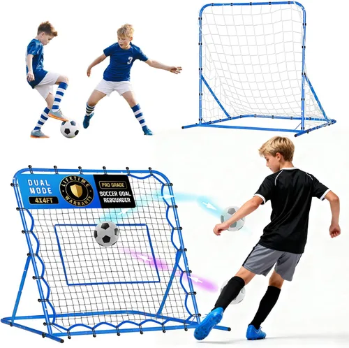 Soccer Baseball Rebounder Net, Soccer Goal Net, Volleyball Softball Rebound Pitchback Net Quick-Switch Angle Training for Control, Passing Practice,