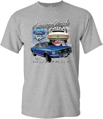Miniatura 11 de Ford Mustang Shelby 1967 GT - Camiseta para hombre de Muscle Cars Azul marino