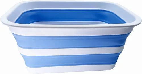 Miniatura 12 de SAMMART Tina plegable de 12 litros (3.17 galones), bandeja portátil de picnic al aire libre, lavabo de lavado portátil, bañera de plástico que Gris