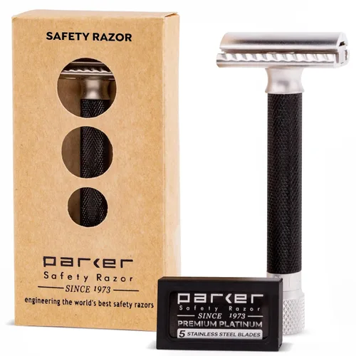 Miniatura 11 de Parker The Variant - Maquinilla de afeitar de seguridad ajustable de doble filo, personaliza tu afeitado con un giro del dial de suave a agresivo, 5