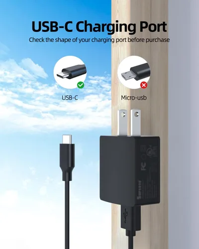 Miniatura 3 de Superer Cargador de CA USB C de 5 pies para Samsung Galaxy A03S A02s A01 SM-A025 SM-A037 SM-S134 USB C Adaptador de carga rápida Cable