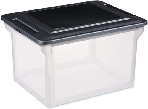 Miniatura 10 de Sterilite - Caja de archivo, contenedor de almacenamiento apilable con tapa, organice recibos, facturas, impuestos y papeles en el hogar, oficina