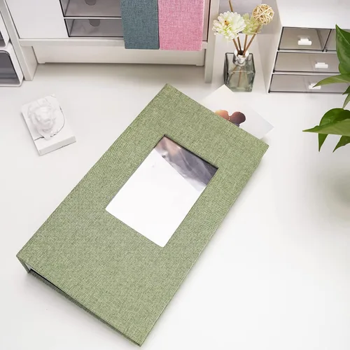 Miniatura 64 de Vienrose - Álbum de fotos de lino con 300 bolsillos de 4 x 6 pulgadas, cubierta de tela, para bodas, familias, aniversarios y bebés Morado