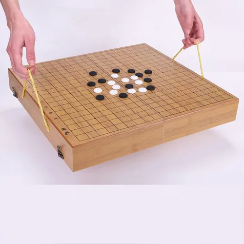 Miniatura 8 de 19x19 / Juego de Go de Alta Calidad en Caja de Regalo con Tablero de Piedras de Melamina Convexas Únicas y Juego de Cuencos de Bambú