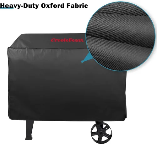 Miniatura 4 de Creole Feast CR1001A - Funda Oxford para parrilla, impermeable, resistente para protección contra todo el año, color negro