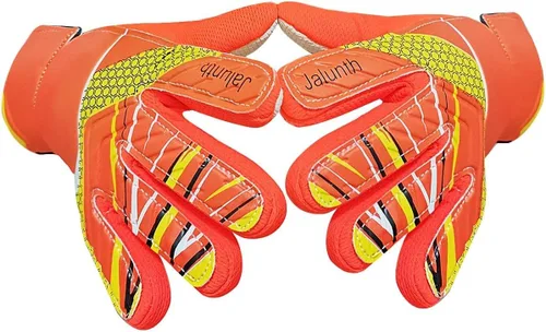 Miniatura 17 de Jalunth Guantes de Portero de Fútbol para Niños y Jóvenes, Guantes de Guardameta Jugador de Campo para Niños y Niñas, Palma de Látex Antideslizante
