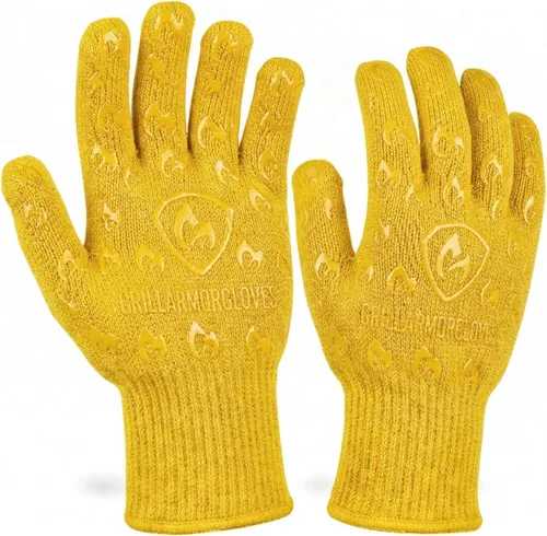 Miniatura 11 de Guantes para horno Grill Armor – Guantes resistentes al calor de 932 °F, al fuego y a los cortes para barbacoa, parrilla, cocina, asado, horneado