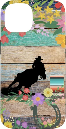Miniatura 4 de Cute Serape Spring Flower Rodeo Western Horse Barrel Racing Case for iPhone 17