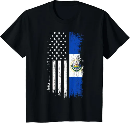 Miniatura 46 de Camiseta de la bandera de Estados Unidos salvadoreño - Camiseta de El Salvador USA