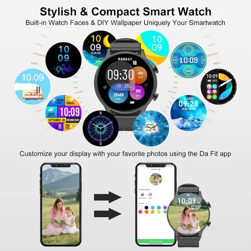 Miniatura 6 de Relojes inteligentes para mujer, reloj inteligente deportivo para responderhacer llamadas, IP68 rastreadores de fitness con frecuencia cardíaca