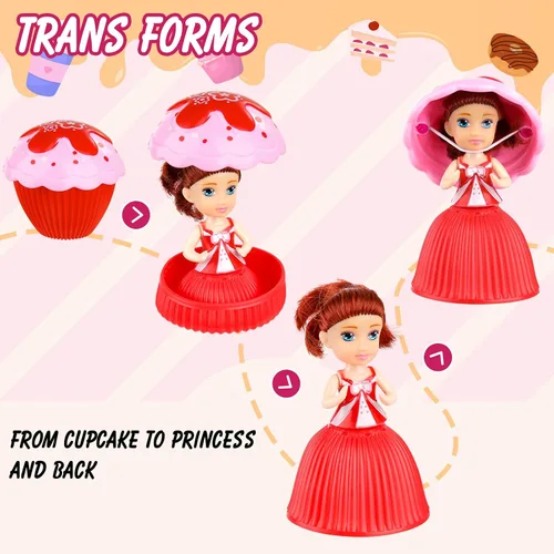 Miniatura 4 de Hermosa muñeca de pastel de juguete sorpresa magdalena princesa juguetes para niños niños transformado perfumado niñas divertido juego regalo
