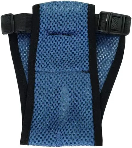 Miniatura 7 de Pañales grandes lavables para perras, bandas transpirables y ajustables para el vientre para el hogar (negro y azul, L)