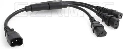 Miniatura 4 de SZRMCC Equipo eléctrico UPS PDU Server Y Split IEC320 C14 a 3 x C13 10A 250V Cable de extensión de cable de alimentación