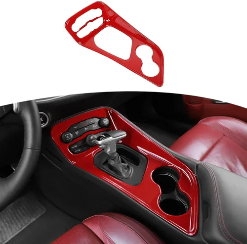 Miniatura 8 de RT-TCZ para Challenger Cubierta de Recorte de Panel de Cambio de Marchas de Fibra de Carbono de la Consola Central para Dodge Challenger 2015-2023