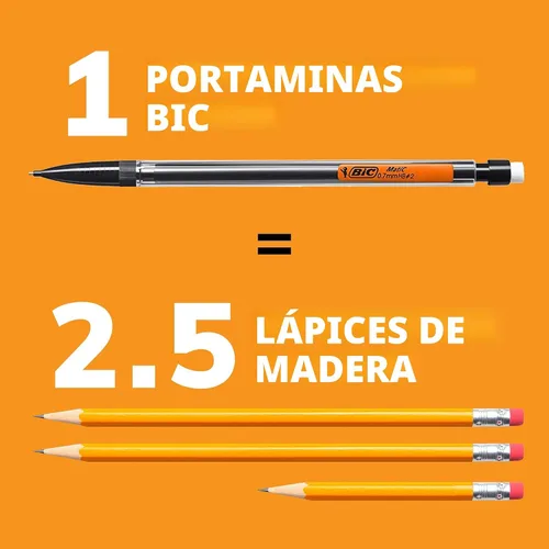 Miniatura 4 de BIC Lápices mecánicos Xtra-Smooth con borradores, punta media (0.7mm), paquete de 10 unidades, lápices mecánicos a granel para suministros escolares