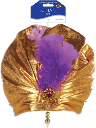 Miniatura 5 de Beistle 60669 Sombrero de sultán, talla única, dorado, Oro