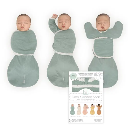 Miniatura 32 de SwaddleDesigns Omni Saco dormir envolvente, 6 posturas: más opciones calmar reflejo de Moro, brazos arriba, mejor sueño, fácil transición, bebé 0-3