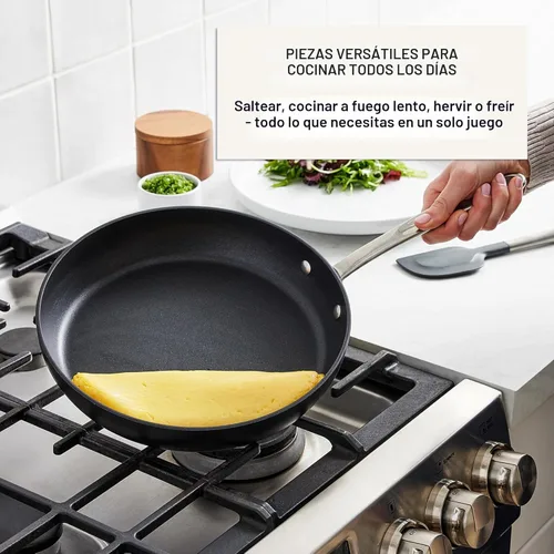 Miniatura 6 de All-Clad E7859664 HA1 Sartén para freír sin PFOA, apto para lavadora de platos, antiadherente, resistente, anodizado, con tapa, 12 pulgadas