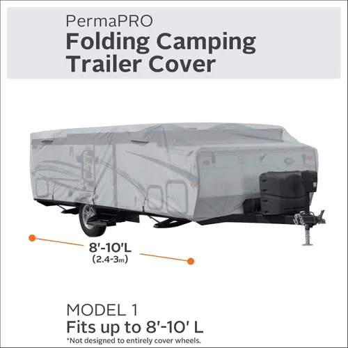 Miniatura 2 de Classic Accessories Over Drive PermaPRO - Funda plegable para remolque de campamento, se adapta a 8 pies a 10 pies de largo, funda para cámper