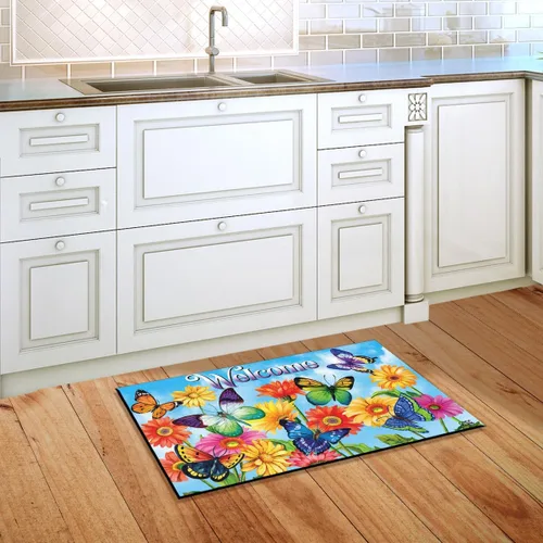 Miniatura 3 de Briarwood Lane Felpudo de primavera con mariposas aleteadoras Mariposas revoloteantes