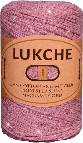 Miniatura 32 de Cordón de macramé de algodón brillante de 2 mm, 205 yardas, 8.80 oz, cordón de macramé para tejer para colgar en la pared, bolsos, porta plantas