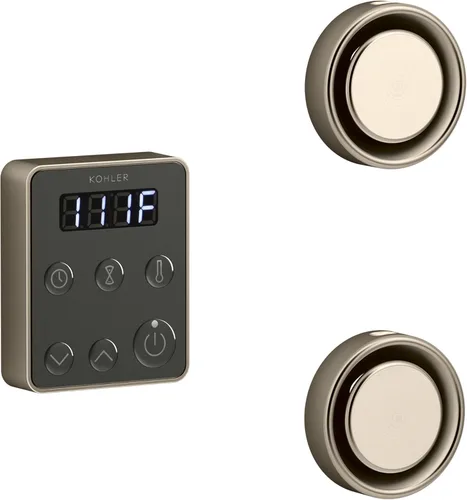 KOHLER K-5558-BV Serie Invigoration Kit de control de generador de vapor en tándem, bronce cepillado vibrante Bronce pulido vibrante
