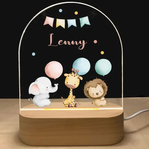 Miniatura 11 de Luz nocturna personalizada para bebés y niños, regalos personalizados con nombre, regalos de bautizo para niñas/niños, lámpara nocturna regulable