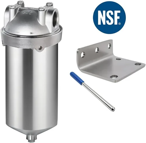 Miniatura 2 de NSF/ANSI 42 carcasa de filtro de agua para toda la casa, sistema de filtro de agua de sedimentos de 5 x 2.5 pulgadas para agua resistente, pozo