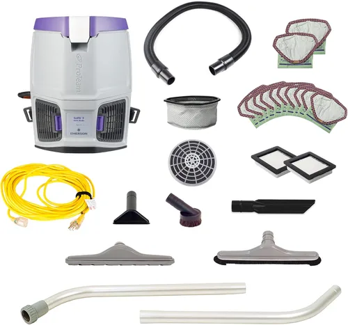 Miniatura 13 de ProTeam GoFit 3 Aspiradora de Mochila Comercial con Kit de Herramientas de Vara de Dos Piezas Multisuperficie Xover, 3 cuartos de galón, Con Cable