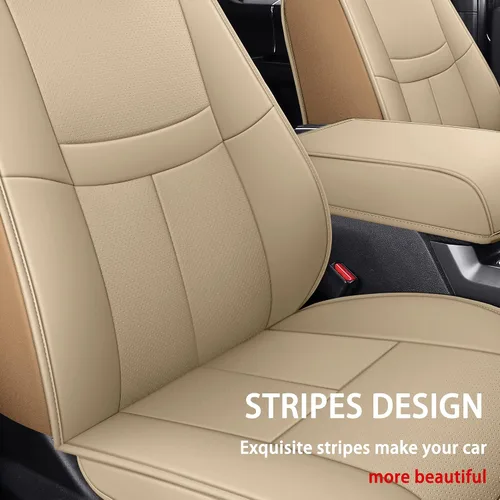 Miniatura 2 de TOMIC Juego completo de fundas de asiento de coche con funda de cojín automotriz de cuero impermeable para camioneta Fit para Ford F150 Carhartt