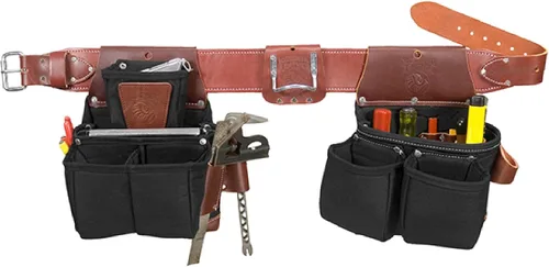 Occidental Leather OxyLights Ultra Framer - Cinturón de herramientas - Mediano - 21 bolsillos y portaherramientas - Fabricado en Estados Unidos