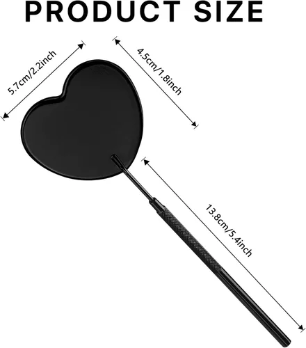 Miniatura 3 de Lovely Lash Mirror - Espejo de pestañas desmontable de acero inoxidable en forma de corazón, suministros y herramientas de extensión de pestañas