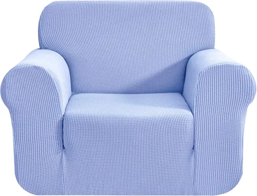 Miniatura 31 de CHUN YI - Funda elástica de 1 pieza para sillón grande, funda protectora suave de Jacquard con elastano, detalle de cuadros y parte inferior