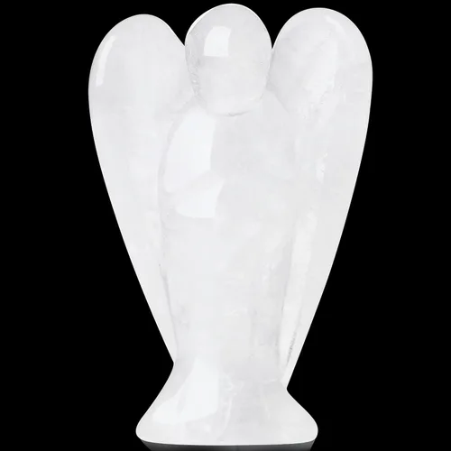 Miniatura 14 de YATOJUZI Estatua de ángel de obsidiana negra de 5 cm decorativa con cristales curativos de Reiki, piedra natural pulida tallada a mano, figuritas