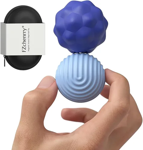 Miniatura 15 de Bolas Magnéticas de Silicona Juguete Fidget para Adultos, Bolas de Imanes de Silicona Suave, 2PCS Extra Grandes de 40.5mm Juguetes Sensoriales