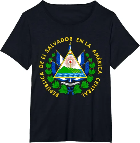 Miniatura 36 de Camiseta con diseño de emblema de la bandera de El Salvador