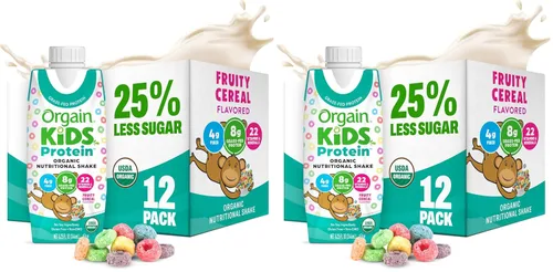 Miniatura 10 de Orgain Organic Kids - Batido nutricional de proteínas para niños, chocolate, aperitivos saludables para niños, 8g de proteína láctea, 3g de fibra