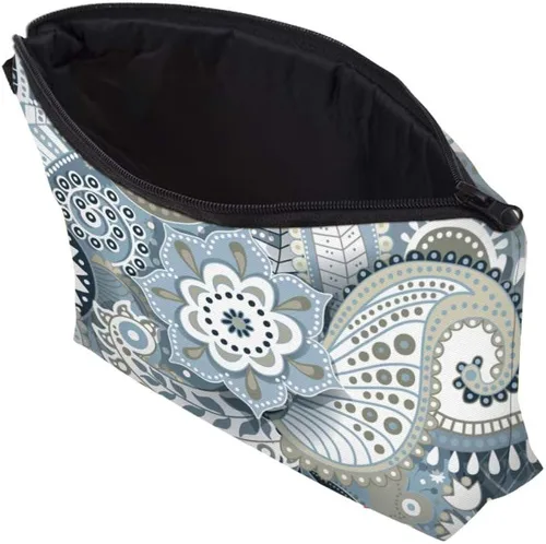 Miniatura 7 de Deanfun - Bolsa de maquillaje impermeable con diseño de mandala y flores, impermeable, espaciosa, cosmetiquera, bolsa de viaje ideal como regalo