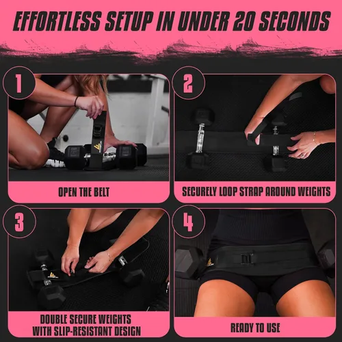 Miniatura 4 de Cinturón de Empuje de Cadera para Ejercicios con Pesas, Equipo de Entrenamiento de Glúteos, Cinturón de Empuje de Cadera Ajustable para Mancuernas