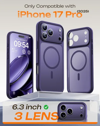 Miniatura 704 de TOCOL Funda para iPhone 11, compatible con Magsafe, protección completa de cámara, imanes integrados, protección contra caídas, funda translúcida