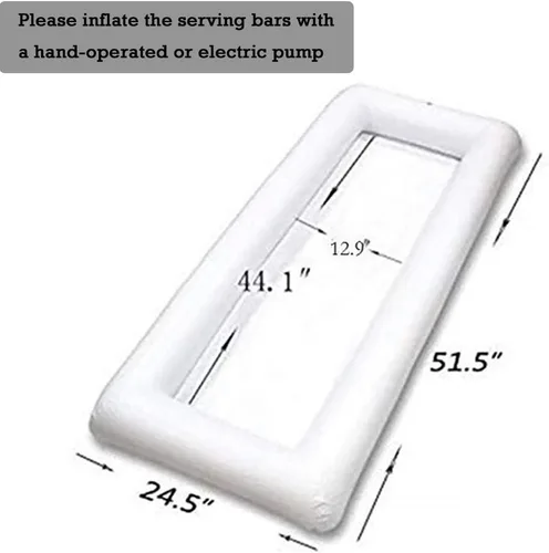 Miniatura 6 de Barras de servir inflables para bufé de hielo, bandejas para servir ensaladas, soporte para bebidas y alimentos, contenedores refrigerantes