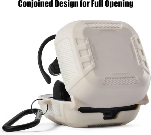 Miniatura 2 de AIRSPO Compatible con Powerbeats Pro - Funda para auriculares inalámbricos, TPU militar, carcasa protectora de cuerpo completo para Powerbeats Pro