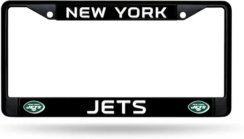 Miniatura 27 de Rico Industries Marco cromado negro primario de fútbol americano de la NFL con inserciones de plástico de 12" x 6" accesorio para automóvil/camión