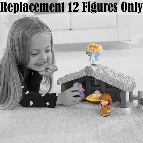 Miniatura 3 de Piezas de repuesto para Fisher Price Little People Christmas Story - J2404 ~ figuras de camello, burros, ovejas, sabios, María, José, ángel, bebé