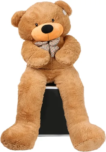Miniatura 8 de Joyfay Oso de peluche gigante de 63 pulgadas, color marrón claro, enorme 5.25 pies, oso de peluche, regalo grande de San Valentín
