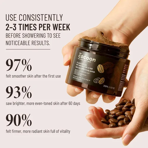 Miniatura 4 de Cocoon Dak Lak Coffee - Juego de cuidado corporal y facial, exfoliante de café vegano y mantequilla corporal para una piel más suave y suave, juego