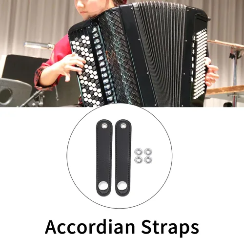 Miniatura 3 de Arnés de hombro correas de muñeca para 48/60 Bass acordeón cuero negro paquete de 3