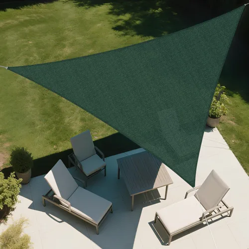 Miniatura 13 de SunnyRoyal Toldo parasol triangular de 8 x 8 x 8 pies con bloqueo UV, para patio, jardín, piscina (turquesa)